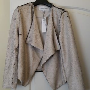 Cupcakes and Cashmere B/W Sequined Crop Jacket Sml